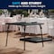 Flash Furniture 33.5 W, 33.5 L, 27.75 H, Foam, Medium Density Fiberboard, Metal, Plastic, Vinyl Top, Black 3-JB-2-GG - alternate 17