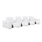 Homeroots 175" White Top Grain Leather Reclining USB Sofa And Storage 643709 - alternate 6