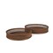 Homeroots Set of Two Brown Round Wicker Handmade Serving Tray 609099 - alternate 8