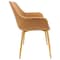 Leisuremod Markley Modern Leather Dining Arm Chair with Gold Metal Legs, Light Brown, 4PK ECG26BR4 - alternate 9