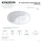 Kingston Brass 63" Solid Surface Oval Double Slipper Freestanding Tub with Drain, Matte White VRTOV633724 - alternate 7