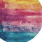Homeroots 8' Merlot And Blush Round Abstract Washable Indoor Outdoor Area Rug 610945 - alternate 9