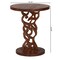 Bali & Pari Donna Nightstand with Pedestal Base - Mahogany Wood Bedside Side Table with Round Tabletop 270-14689-ZORO - alternate 8