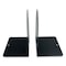 Huron Steel Bookends, Fashion Style, Nonskid, 5.5 x 4.75 x 7.25, Black, Pair HASZ0089 - alternate 3