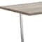 Homeroots 59" Taupe And Silver Solid Wood And Metal Sled Base Dining Table 490328 - alternate 4