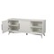 Homeroots 64in White Pine Solid Wood Open Shelving TV Stand 404257 - alternate 4