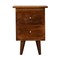Homeroots 20" Brown Solid Wood Two Drawer Nightstand 701708 - alternate 1