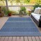 Homeroots 5' X 8' Navy Blue And Ivory Chevron Washable Indoor Outdoor Area Rug 612281 - alternate 8