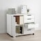 Lavish Home 5 Drawer Office Storage Cabinet Wooden Lateral File Cabinet with 5 Drawers, Door, and Shelves 80-FC-5D-W - alternate 6