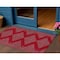 Homeroots 3' X 5' Red And Gray Geometric Washable Indoor Outdoor Area Rug 598782 - alternate 1