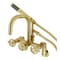 Kingston Brass Wall Mount Clawfoot Tub Faucet, Brushed Brass AE8457CG - alternate 1