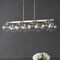 Jonathan Y Julian 33.5" 8-Light Farmhouse Bohemian Iron/Glass Linear LED Pendant, Nickel/Clear JYL7570B - alternate 11