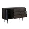 Homeroots 63" Gray Solid Wood Three Drawer Dresser 518623 - alternate 8