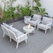 Leisuremod Walbrooke Modern White Patio Conversation With Round Fire Pit & Tank Holder, Light Grey WW-29-24-57-31-LGR - alternate 9