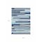 Homeroots 9' X 12' Blue Gray And Ivory Striped Washable Indoor Outdoor Area Rug 613264 - alternate 9