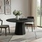 Homeroots 60" Black Solid Wood Pedestal Base Round Top Dining Table 721067 - alternate 6