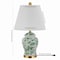 Jonathan Y Penelope 22" French Country Cottage Ceramic/Iron Chinoiserie Ginger Jar LED Table Lamp, White/Green JYL3005B - alternate 10