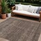 Homeroots 8' X 10' Coffee And Ivory Geometric Washable Indoor Outdoor Area Rug 605587 - alternate 1