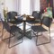 Regency Round Kobe Breakroom Table W/ 4 Zeng Stack Chairs, 30 in W, 30 in L, Neo Walnut TKB30RNDNW44BK - alternate 8