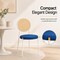 Leisuremod Euston Velvet Dining Chair with Woven Rattan Backrest & Stainless Frame, 4PK ECW17NBU4 - alternate 10