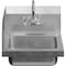 Amgood Stainless Steel Wall Mounted Hand Sink 17 in. x 15 in. w/Left Side Splash and Gooseneck Faucet SINK HS-17SS-L-Z - alternate 8