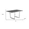Homeroots 59" Taupe And Silver Metal Sled Base Dining Table 332625 - alternate 5