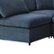 Homeroots 65" Dark Blue Fabric Modular Sleeper Sofa With Ottoman 568281 - alternate 9