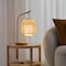 Vidalite Fos Table Lamp with Woven Bamboo and Linen Shade, Brushed Brass Base, Dimmable, USB Charging Port CE1009203 - alternate 7