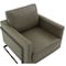 Leisuremod Lincoln Leather Accent Armchair with Black Frame, Grey LAB31GR-L - alternate 5
