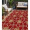 Homeroots 5' X 8' Orange And Gold Geometric Washable Indoor Outdoor Area Rug 613447 - alternate 1