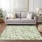 Homeroots 5' X 8' Green And Ivory Abstract Washable Indoor Outdoor Area Rug 614342 - alternate 7