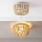 Jonathan Y Allison 10" 2-Light Shabby Chic Farmhouse Wood Beaded/Metal LED Flush Mount, Antique Silver/Cream JYL9074C - alternate 10