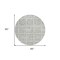 Homeroots 8' Taupe Beige And Tan Round Medallion Washable Indoor Outdoor Area Rug 589358 - alternate 6