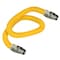 Flextron Gas Line Hose 3/8'' O.D.x24'' Len 3/8" MIP Fittings Yellow Coated Stainless Steel Flexible Connector FTGC-YC14-24G - alternate 1