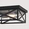 Vaxcel Rockford 2-Light Textured Black Outdoor Flush Mount Ceiling Light with Clear Seeded Glass T0845 - alternate 7