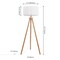 Jonathan Y Adriel 52" Mid-Century Modern Tripod Wood w/Ribbed Cocoon Pumpkin Shade LED Floor Lamp, White/Light B JYL4201B - alternate 8