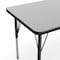 Flash Furniture Wren 60 in x 24 in Adjustable Height Activity Table, Thermal Laminate Top, Short Legs, Gray XU-A2460-REC-GY-T-P-GG - alternate 8