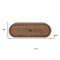 Homeroots 18" Chestnut Solid Wood Oval One Drawer Floating Nightstand 653812 - alternate 15