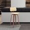 Armen Living Pico 30in Swivel Walnut Wood Bar Stool in Cream Faux Leather with Chrome LCPIBAWACR30 - alternate 8