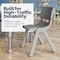 Flash Furniture Plastic Stacking School Chairs with 10.5 in Seat Height in Soft Gray, 10PK 10-YU-YCX-003-SFTGY-GG - alternate 9
