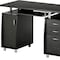 Homeroots 48" Espresso Wood Computer Desk With Two Drawers 723750 - alternate 9