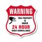 Signmission 24 Hour Surveillance Shield Sign Warning, 12 Inch X 12 Inch, Plastic Sign SHI-P-12-347 - alternate 1
