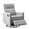 Homeroots 26" Gray Tufted Linen Gliding Swivel Manual Rocker Recliner 652002 - alternate 8