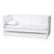 Baxton Studio Roni Modern White Scalloped Wood Twin Daybed with Trundle 256-14086-14087-ZORO - alternate 1