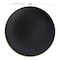 Smarty Had A Party 7.5" Black with Gold Rim Organic Round Disposable Plastic Appetizer/Salad Plates (120 Plates), 120PK 937BG-CASE - alternate 10