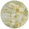 Homeroots 8' Sage Fern Green And Ivory Round Floral Washable Indoor Outdoor Area Rug 582772 - alternate 8