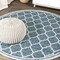 Jonathan Y Trebol Moroccan Trellis Textured Weave Teal/Gray 4 ft Round Indoor/Outdoor Area Rug SMB109E-4R - alternate 1