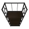 Homeroots 62" Espresso Metal Geometric Bookcase 376531 - alternate 10