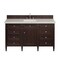 James Martin Vanities Brittany 60" Sgl Vanity, Burnished Mahogany, w/3 CM Siberian Silestone Top w/FreePower WirelessCharge 650-V60S-BNM-FSFR - alternate 1