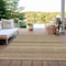 Homeroots 5' X 8' Artichoke Green And Fern Green Striped Washable Indoor Outdoor Area Rug 610577 - alternate 8